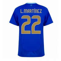 Camiseta Argentina Lautaro Martinez #22 Segunda Equipación Replica Copa America 2024 mangas cortas